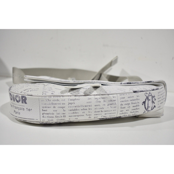 Dior x Daniel Arsham Newspaper Print Saddle White Logo Crossbody Fanny Bum Bag - Picture 12 of 12